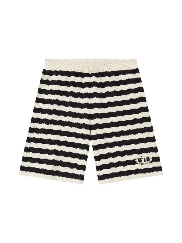 Chevron Black and White Shorts