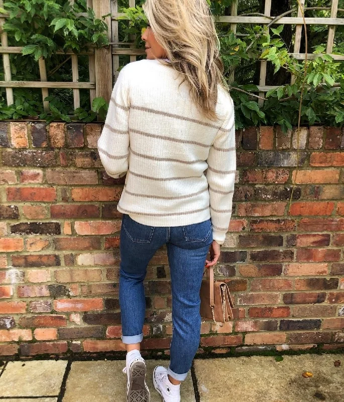 Cream Stripe Jumper