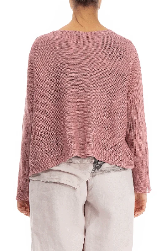 Cut Out Rose Linen Jumper