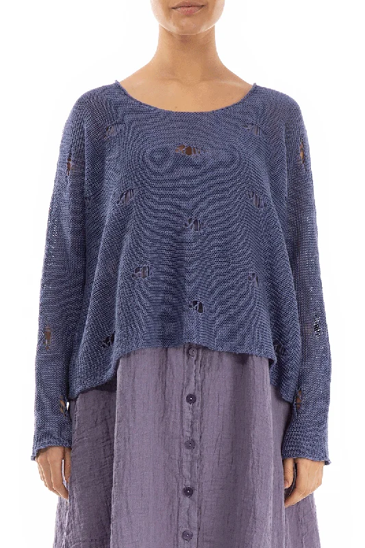 Cut Out Violet Linen Jumper