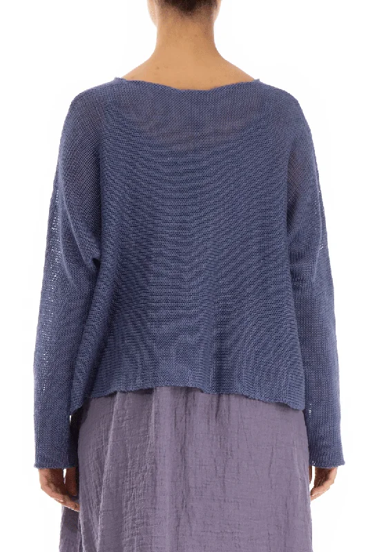 Cut Out Violet Linen Jumper