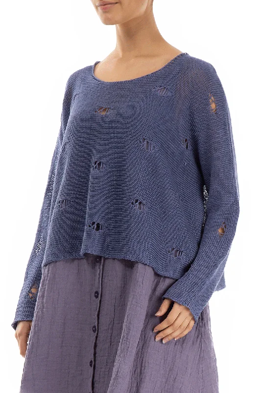 Cut Out Violet Linen Jumper