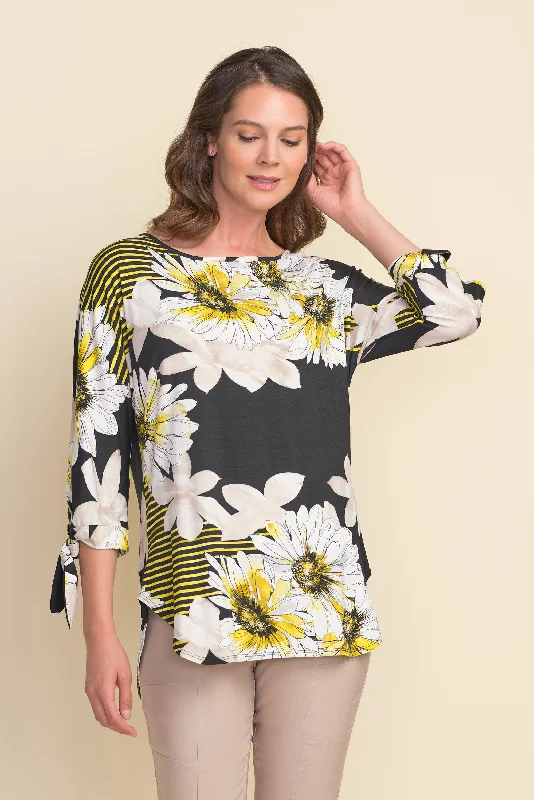 Joseph Ribkoff Daisy Print Pattern Top