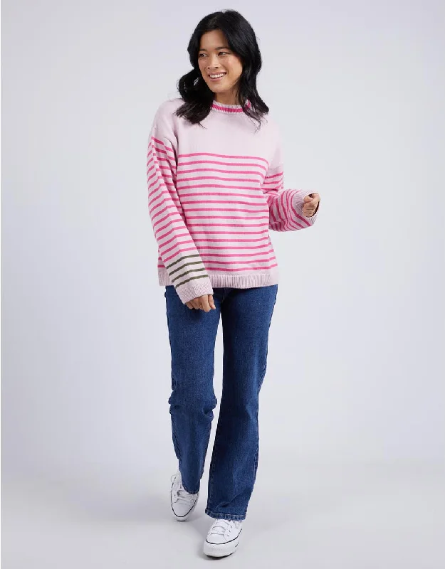 Penny Stripe Knit - Powder Pink/Shocking Pink Stripe