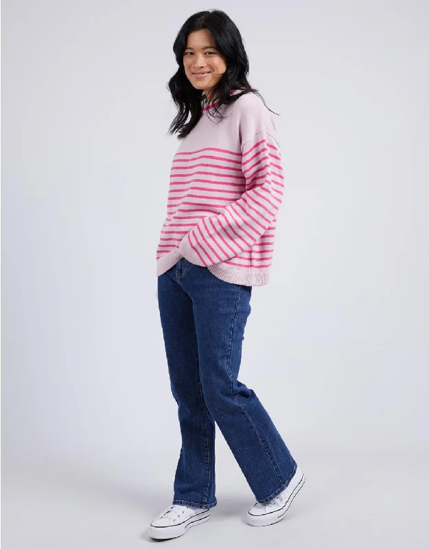 Penny Stripe Knit - Powder Pink/Shocking Pink Stripe