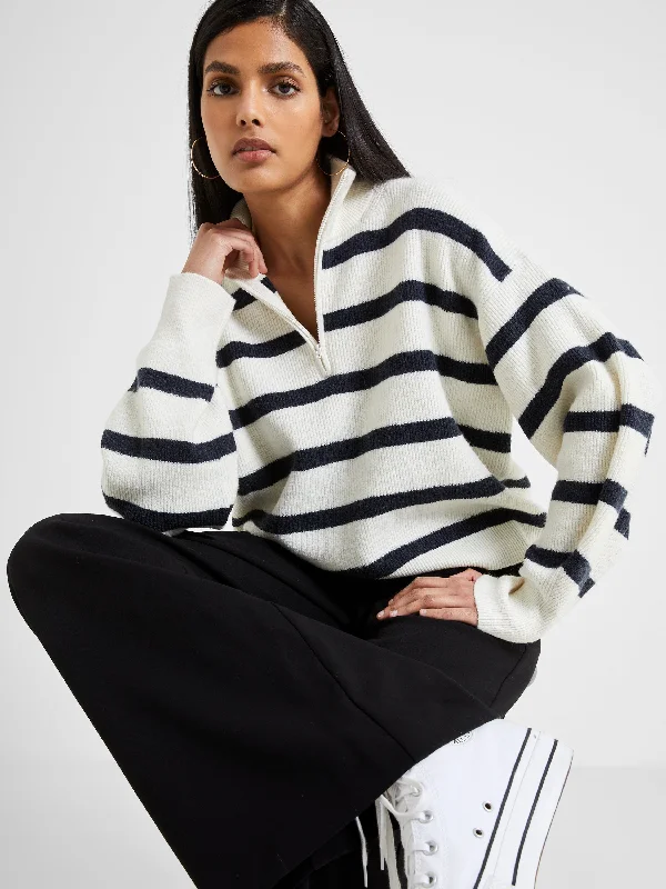 Vhari Recycled Stripe Half Zip Jumper