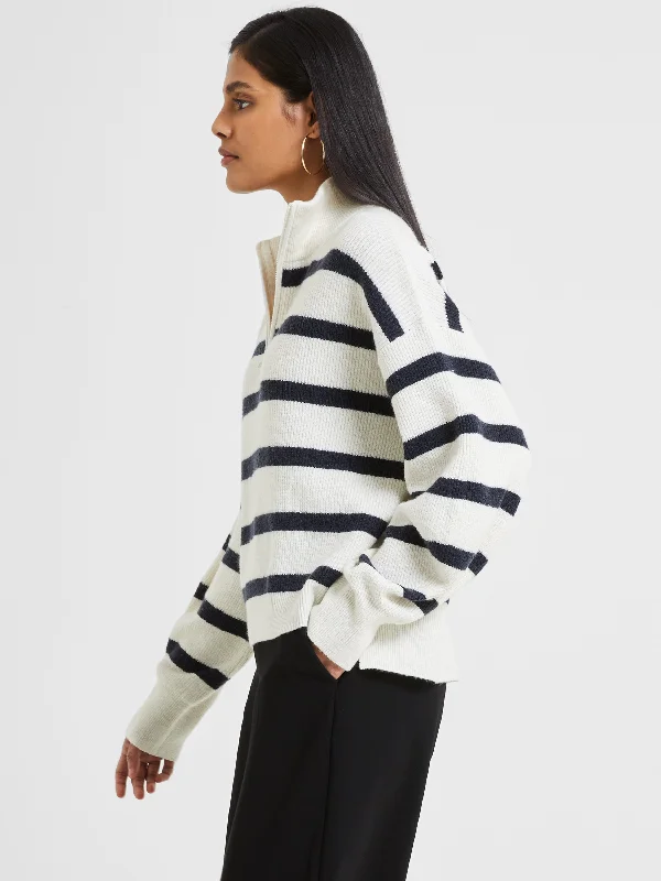 Vhari Recycled Stripe Half Zip Jumper