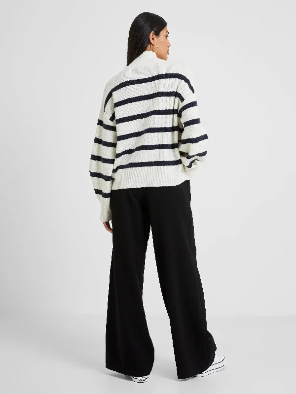 Vhari Recycled Stripe Half Zip Jumper