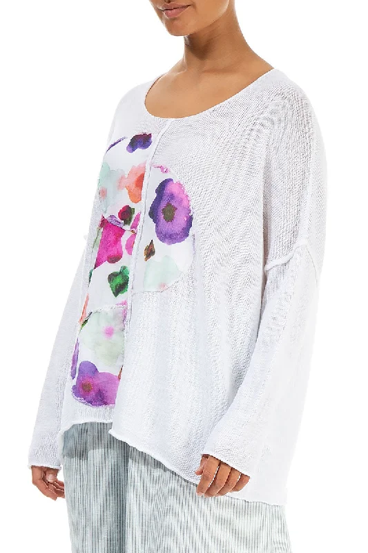 White Blossom Applique Jumper