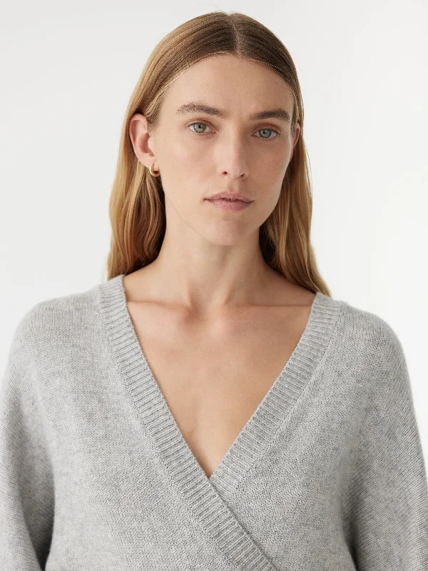 wool cashmere wrap cardigan